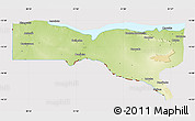 Physical Map of Magoe, cropped outside