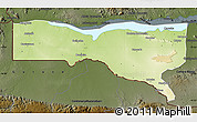 Physical Map of Magoe, darken