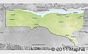 Physical Map of Magoe, desaturated