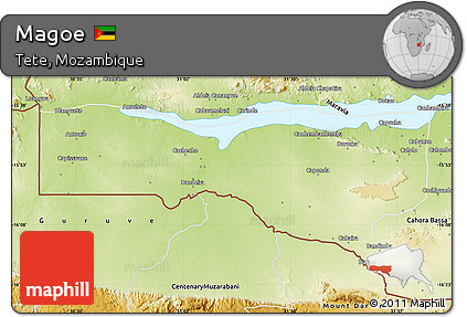 Physical Map of Magoe