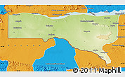Physical Map of Magoe, political outside