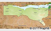Physical Map of Magoe, satellite outside