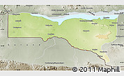 Physical Map of Magoe, semi-desaturated
