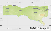 Physical Map of Magoe, single color outside