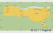 Savanna Style Map of Magoe, single color outside