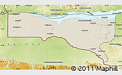 Shaded Relief Map of Magoe, physical outside