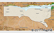 Shaded Relief Map of Magoe, satellite outside