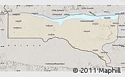 Shaded Relief Map of Magoe, semi-desaturated