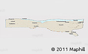 Shaded Relief Panoramic Map of Magoe, cropped outside