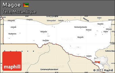 Classic Style Simple Map of Magoe