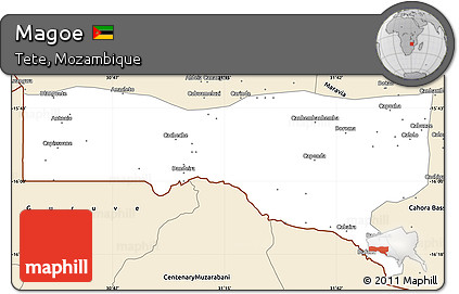 Classic Style Simple Map of Magoe