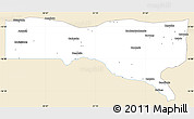 Classic Style Simple Map of Magoe, single color outside