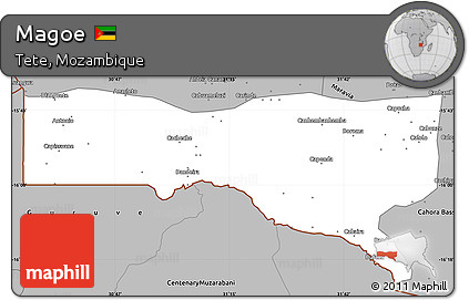 Gray Simple Map of Magoe
