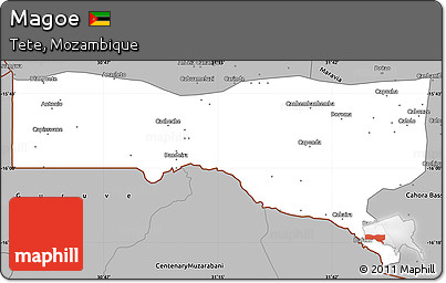 Gray Simple Map of Magoe