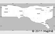 Gray Simple Map of Magoe, single color outside