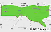 Political Simple Map of Magoe, single color outside, borders and labels