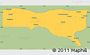 Savanna Style Simple Map of Magoe, single color outside