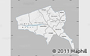 Gray Map of Tete, single color outside