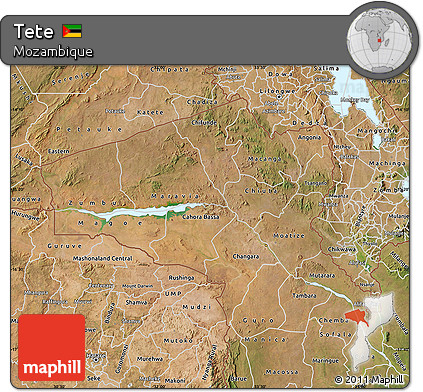 Satellite Map of Tete