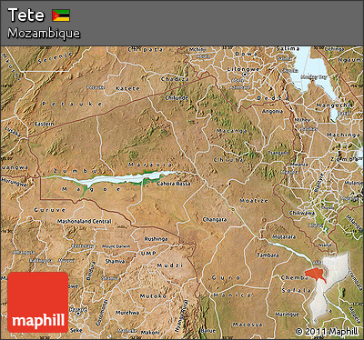 Satellite Map of Tete