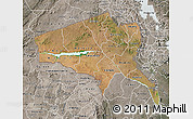 Satellite Map of Tete, semi-desaturated