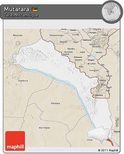 Classic Style 3D Map of Mutarara