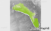 Physical 3D Map of Mutarara, desaturated