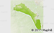 Physical 3D Map of Mutarara, lighten