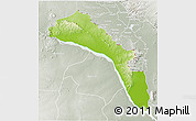 Physical 3D Map of Mutarara, lighten, semi-desaturated