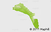 Physical 3D Map of Mutarara, single color outside