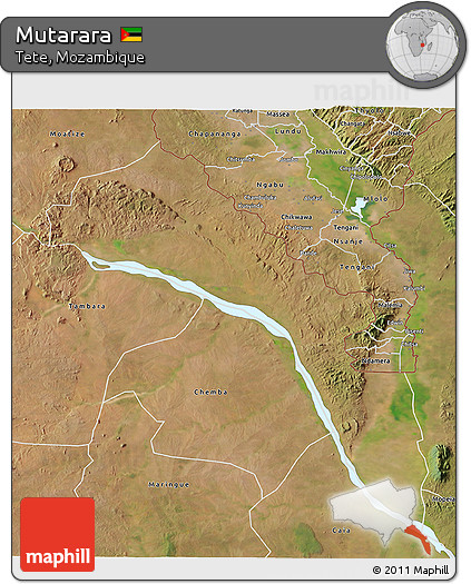 Satellite 3D Map of Mutarara