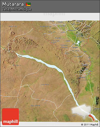 Satellite 3D Map of Mutarara