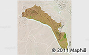 Satellite 3D Map of Mutarara, lighten