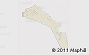 Shaded Relief 3D Map of Mutarara, single color outside