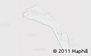 Silver Style 3D Map of Mutarara, single color outside