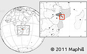 Blank Location Map of Mutarara, highlighted country, highlighted parent region, within the entire country