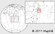 Blank Location Map of Mutarara, highlighted parent region, within the entire country
