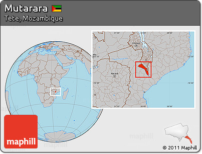 Gray Location Map of Mutarara