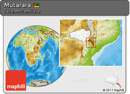 Physical Location Map of Mutarara, highlighted parent region