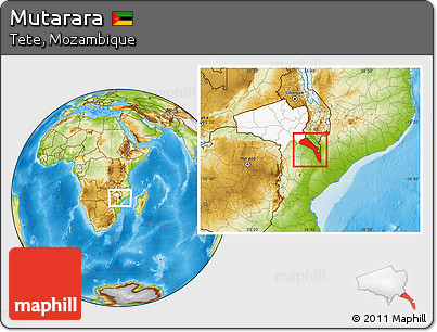 Physical Location Map of Mutarara, highlighted parent region