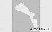 Gray Map of Mutarara, single color outside