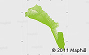 Physical Map of Mutarara, single color outside