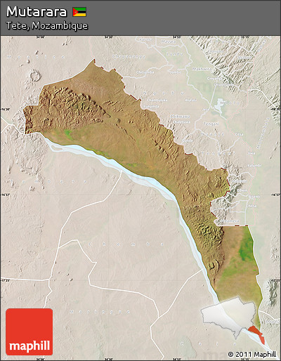 Satellite Map of Mutarara, lighten