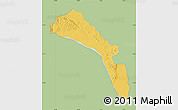 Savanna Style Map of Mutarara, single color outside