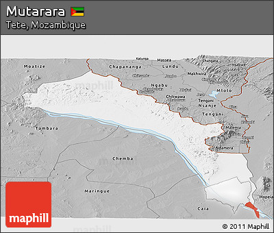Gray Panoramic Map of Mutarara