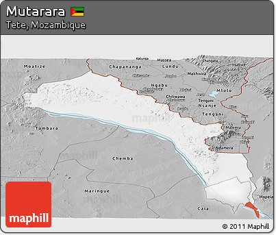 Gray Panoramic Map of Mutarara