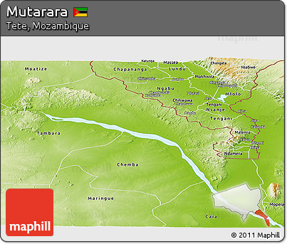 Physical Panoramic Map of Mutarara