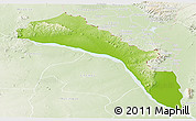 Physical Panoramic Map of Mutarara, lighten