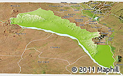 Physical Panoramic Map of Mutarara, satellite outside