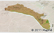 Satellite Panoramic Map of Mutarara, lighten